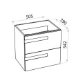 Lavita Floryda szafka podumywalkowa 50x39 biała