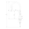 Omnires Bend bateria zlewozmywakowa czarna