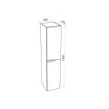 Lavita Floryda słupek 30x25x140cm biały