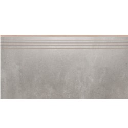 Cerrad Tassero Gris lappato płytka gresowa stopnica nacinana 29,7x59,7