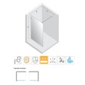 New Trendy Eventa kabina walk-in 100x200cm-rysunek techniczny