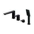 Omnires Parma bateria wannowa 4-otworowa czarny mat