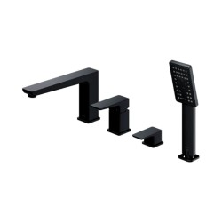 Omnires Parma bateria wannowa 4-otworowa czarny mat