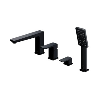 Omnires Parma bateria wannowa 4-otworowa czarny mat