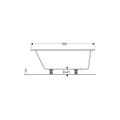 Geberit Selnova wanna asymetryczna narozna prawa 150x100 cm