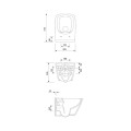 Cersanit City Square zestaw podtynkowy Economy + miska wc + deska + przycisk chrom
