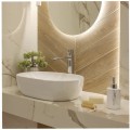 Laveo Tores bateria umywalkowa nablatowa chrom
