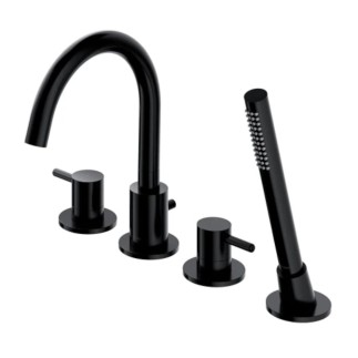 Omnires Y bateria wannowa 4-otworowa czarna