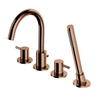 Omnires Y bateria wannowa 4-otworowa miedź