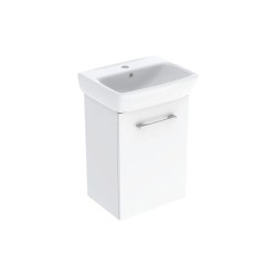 Geberit Selnova Square zestaw szafka z umywalką biały połysk 45cm