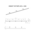 Elita Esther black matt kinkiet led 120