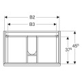 Geberit Modo Kolo Modo szafka podumywalkowa biały połysk 79cm