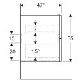 Geberit Modo Kolo Modo szafka podumywalkowa biały połysk 79cm