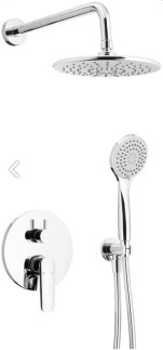 Kfa Tanzanit deszczownia zestaw podtynkowy chrom