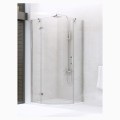 New Trendy New Merana R55 kabina półokragła lewa chrom 100x100x195 cm