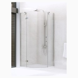 New Trendy New Merana R55 kabina półokragła lewa chrom 100x100x195 cm