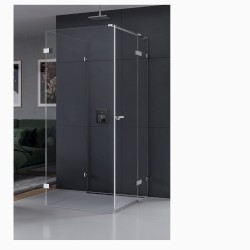 New Trendy kabina Eventa przyścienna chrom 100x90x200 cm