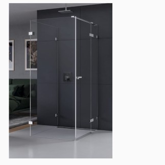 New Trendy kabina Eventa przyścienna prawa chrom 100x90x200 cm