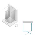 New Trendy Eventa kabina prysznicowa przyścienna lewa 80x90x200cm - rysunek techniczny