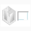 New Trendy Eventa kabina walk-in 120x80x200cm - rys tech.
