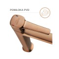 Invena Glamour bateria umywalkowa wysoka miedź