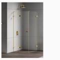 New Trendy kabina Eventa gold shine prostokątna lewa 120x100x200 cm