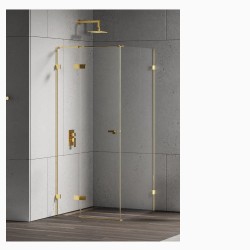 New Trendy kabina Eventa gold shine prostokątna lewa 120x100x200 cm