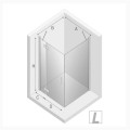 New Trendy New Renoma kabina prostokątna lewa chrom 120x90x195 cm-rys.tech.`