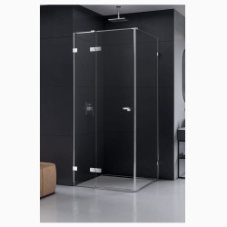 New Trendy Eventa kwadratowa  lewa chrom 90x90x200 cm