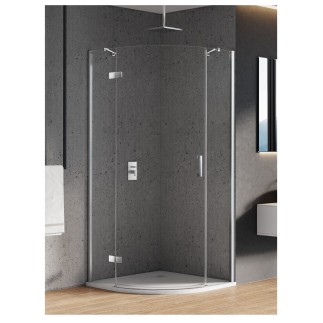 NEW Trendy New Merana R55 kabina półokrągła lewa chrom 80x80x195 cm