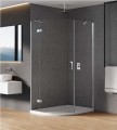New Trendy New Merana kabina asymetryczna półokrągła lewa chrom 100x80x195 cm