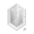 New Trendy kabina Eventa prostokątna prawa chrom 100x90x200 cm-  rys.tech.
