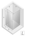 New Trendy kabina Eventa prostokątna lewa chrom 120x90x200 cm - rys.tech.