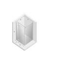 New Trendy kabina New Renoma prostokątna lewa chrom 120x100x195cm - rys.tech.