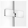 New Trendy Eventa prostokątna  lewa chrom 90x110x200 cm