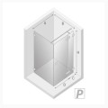 New Trendy Eventa kabina prostokątna prawa chrom 80x90x200 cm