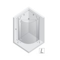 NEW Trendy New Merana R55 kabina półokrągła lewa chrom 80x80x195 cm-rys.tech.
