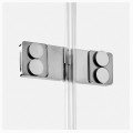 New Trendy Eventa kwadratowa  lewa chrom 90x90x200 cm