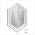 New Trendy Eventa kwadratowa  lewa chrom 90x90x200 cm