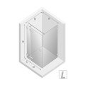 New Trendy Eventa kabina kwadratowa lewa chrom 80x80x200 cm - rys.tech.