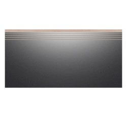 Cerrad Cambia black lapatto płytka gresowa stopnica nacinana 59,7x29,7x0,8 cm
