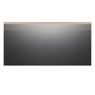 Cerrad Cambia black lapatto płytka gresowa stopnica nacinana 59,7x29,7x0,8 cm