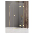 New Trendy Avexa kabina kwadratowa gold brushed prawa 90x90x200 cm