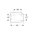 Geberit Smyle Square deska duroplastowa wolnoopadająca slim Click2Clean
