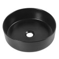 Laveo Desna umywalka nablatowa ceramiczna czarny mat 36x36cm