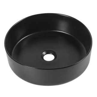 Laveo Desna umywalka nablatowa ceramiczna czarny mat 36x36cm