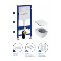Geberit zestaw Duofix Basic + miska Modo Piure rimfree krótka + deska