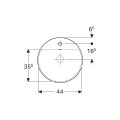 Geberit Variform umywalka wpuszczana w blat okrągła z otworem na baterię 48x 48cm