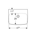 Geberit Selnova Square umywalka ścienna 55x44cm