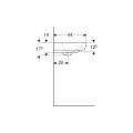 Geberit Selnova Square umywalka ścienna 55x44cm
